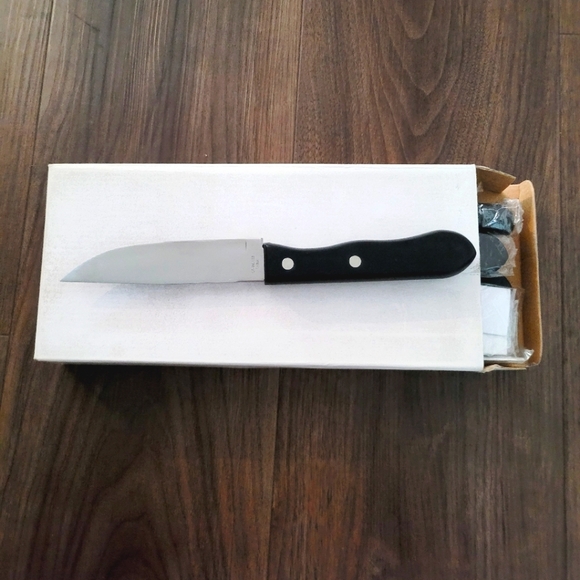 Oversized Steak Knives Stainless Steel Set Of 11 Black Handle - Picture 1 of 3